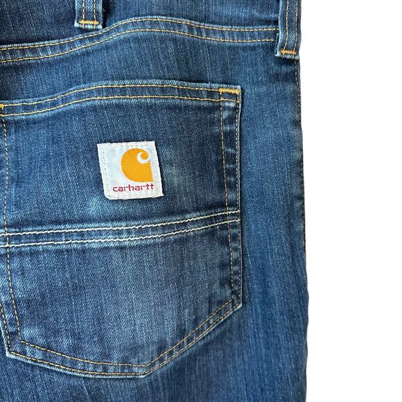 Y2k Carhartt Men's Straight Fit Denim Jeans Dark Wash Size 36x32 Casual Classic - Picture 7 of 11